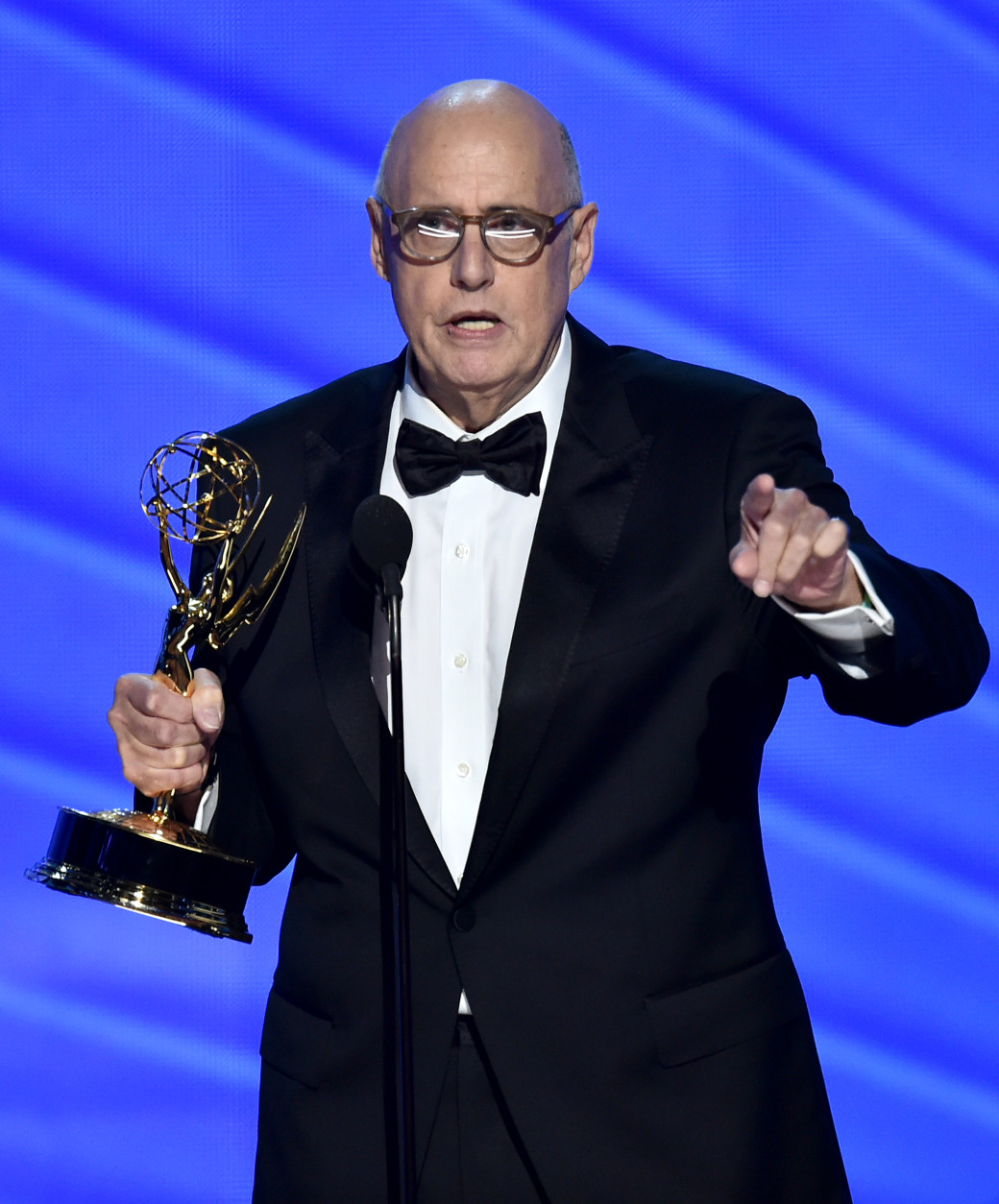 Jeffrey Tambor accepts the award for outstanding lead actor in a comedy series for Transparent at the 68th Primetime Emmy Awards on Sunday, Sept. 18, 2016, at the Microsoft Theater in Los Angeles. (Photo by Vince Bucci/Invision for the Television Academy/AP Images)