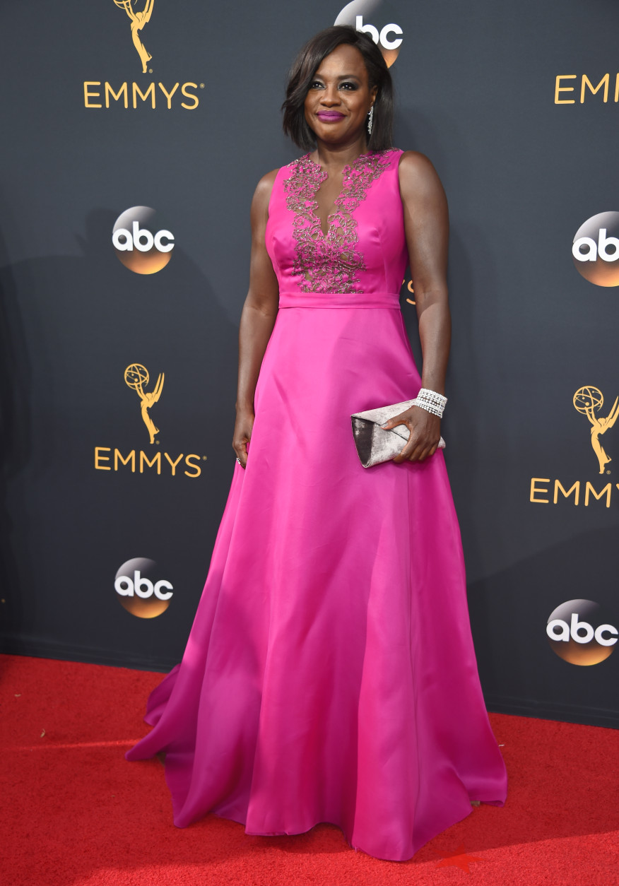 Viola Davis arrives at the 68th Primetime Emmy Awards on Sunday, Sept. 18, 2016, at the Microsoft Theater in Los Angeles. (Photo by Phil McCarten/Invision for the Television Academy/AP Images)