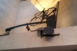 Sir Anthony Caro designed this sculpture for the ledge space in the East Building of the National Gallery of Art. (WTOP/Kathy Stewart)