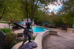 The 25-acre secluded estate comes with a pool, cabana, game room, indoor basketball court and batting cage. (Courtesy Monument Sotheby's International Realty)