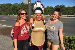 Fans tailgate before the Redskins game on Monday, Sept. 12. (WTOP/Michelle Basch)