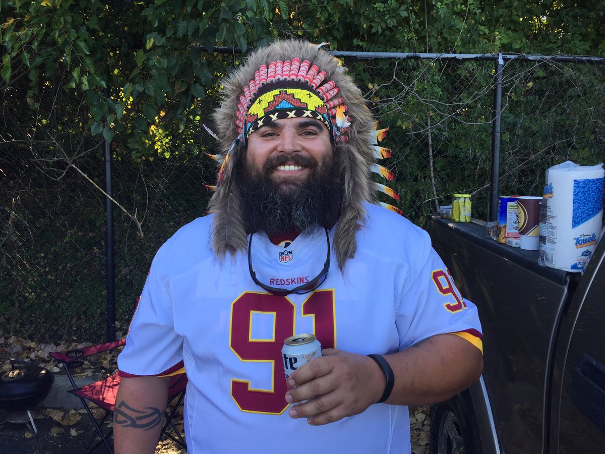 Many tailgaters were decked out for the team's first regular season game against the Steelers on Monday, Sept. 12. (WTOP/Michelle Basch)