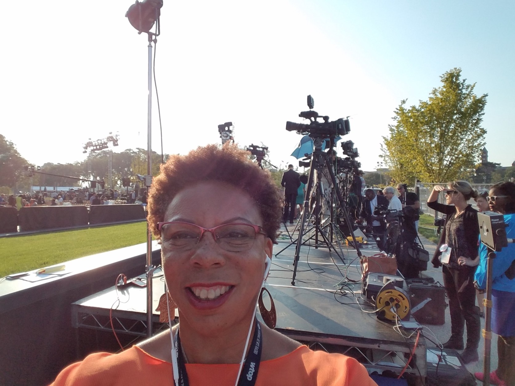 WTOP's Allison Keyes attends the Smithsonian National Museum of African American History and Culture's opening weekend ceremony. (WTOP/Allison Keyes)