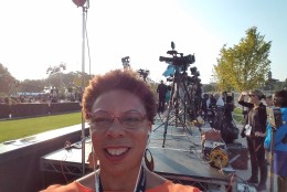 WTOP's Allison Keyes attends the Smithsonian National Museum of African American History and Culture's opening weekend ceremony. (WTOP/Allison Keyes)