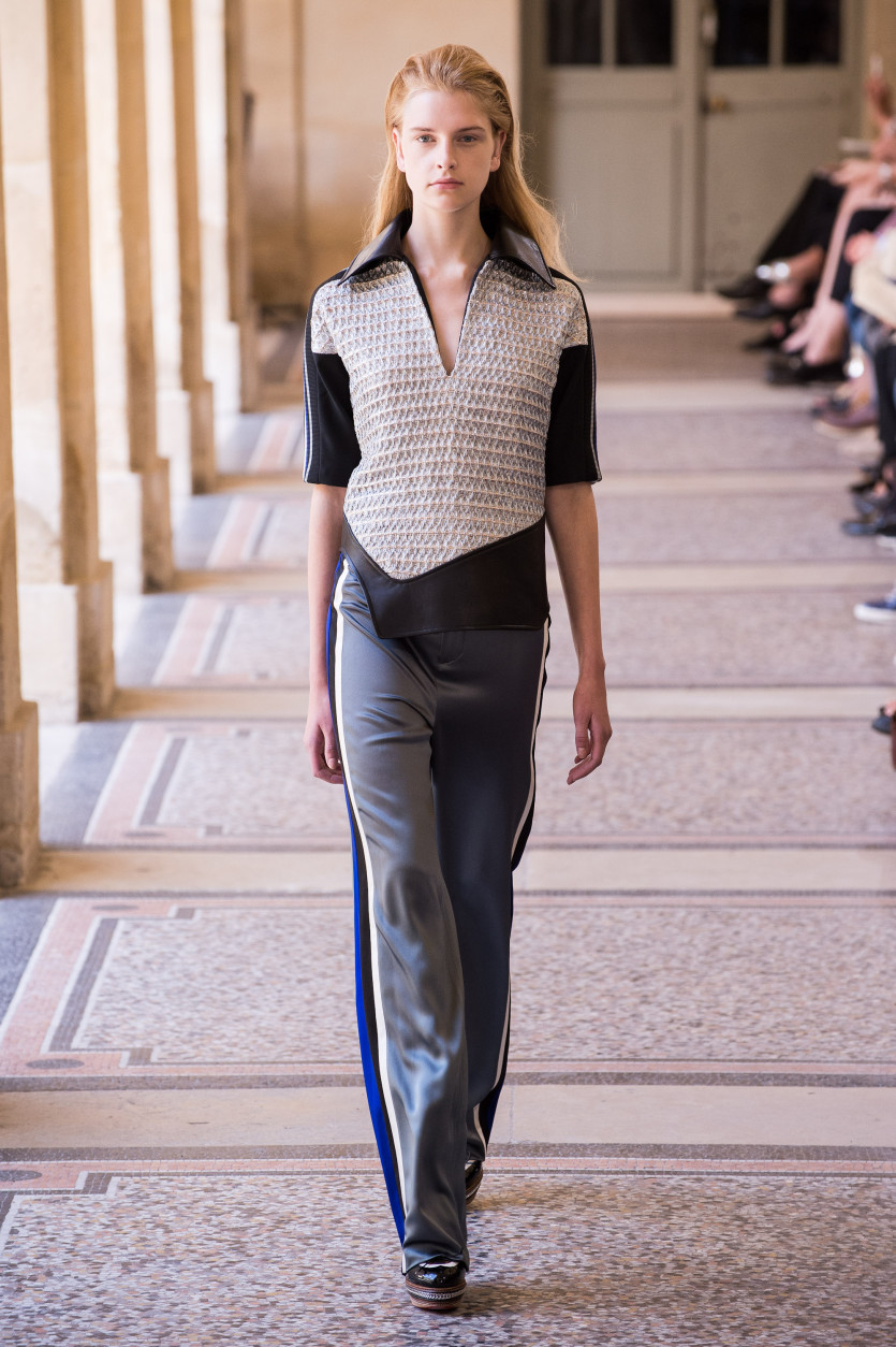 PARIS, FRANCE - JULY 08:  A model walks the runway during the Bouchra Jarrar show as part of Paris Fashion Week - Haute Couture Fall/Winter 2014-2015 at Lycee Henri IV on July 8, 2014 in Paris, France.  (Photo by Francois Durand/Getty Images)