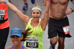 NASHVILLE, TN - APRIL 30:  Runner Anya Marmuscak crosses the start line at the St. Jude Rock 'n' Roll Nashville Marathon/Half Marathon and 5k where more than 34,000 participants weathered the rain during the 17th running on April 30, 2016 in Nashville, Tennessee.  (Photo by Jason Davis/Getty Images for St. Jude )
