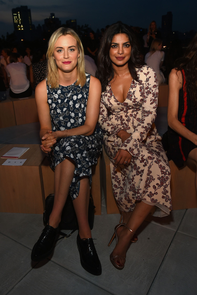 NEW YORK, NY - SEPTEMBER 08: Actresses Taylor Schilling (L) and Priyanka Chopra attend the Thakoon fashion show on September 8, 2016 in New York City. (Photo by Ben Gabbe/Getty Images)