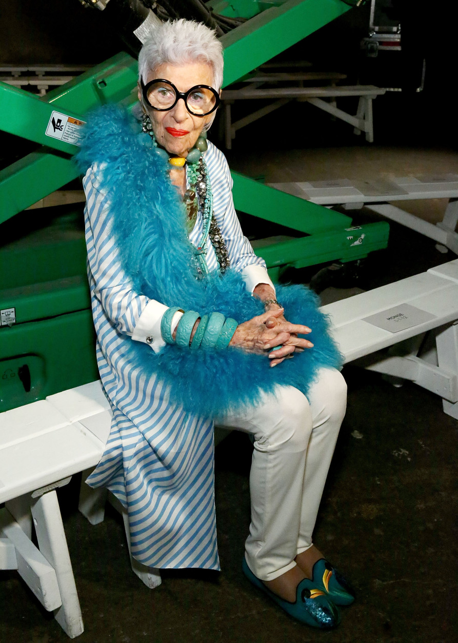 NEW YORK, NY - SEPTEMBER 09:   Iris Apfel attends front row at Monse - September 2016 - New York Fashion Week - at Art Beam on September 9, 2016 in New York City.  (Photo by Astrid Stawiarz/Getty Images)
