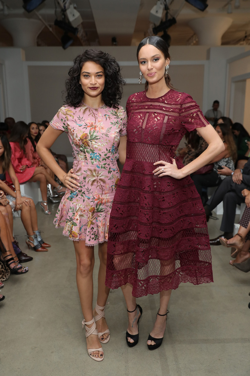NEW YORK, NY - SEPTEMBER 09:  Models Shanina Shaik and Nicole Trunfio attend the Zimmermann Spring 2017 show during New York Fashion Week at Metropolitan Pavilion West on September 9, 2016 in New York City.  (Photo by Neilson Barnard/Getty Images)