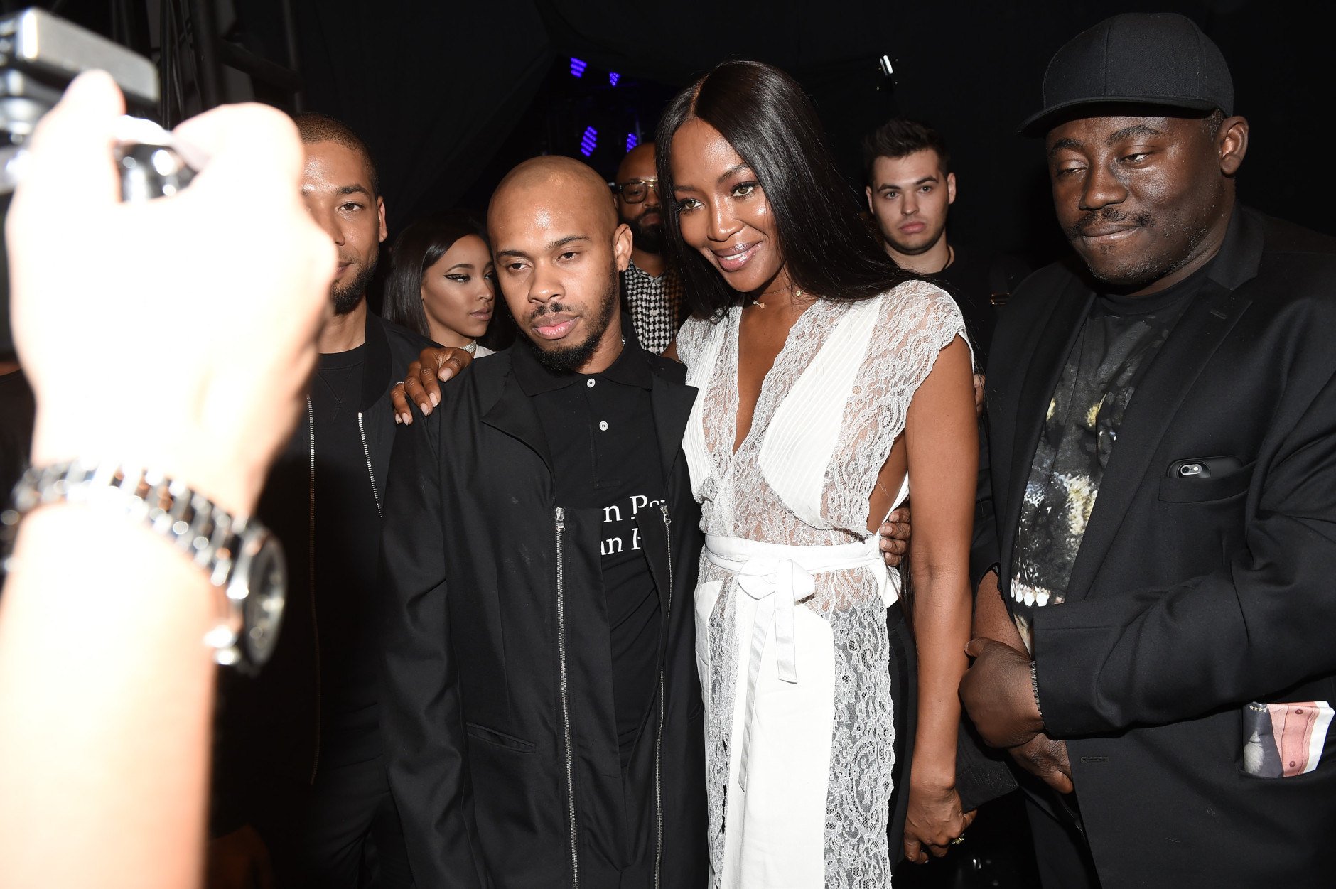 NEW YORK, NY - SEPTEMBER 11:  Shayne Olvier and Naomi Campbell  attend the Hood By Air fashion show during New York Fashion Week: The Shows at The Arc, Skylight at Moynihan Station on September 11, 2016 in New York City.  (Photo by Nicholas Hunt/Getty Images for New York Fashion Week: The Shows)