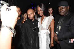 NEW YORK, NY - SEPTEMBER 11:  Shayne Olvier and Naomi Campbell  attend the Hood By Air fashion show during New York Fashion Week: The Shows at The Arc, Skylight at Moynihan Station on September 11, 2016 in New York City.  (Photo by Nicholas Hunt/Getty Images for New York Fashion Week: The Shows)