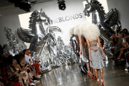 NEW YORK, NY - SEPTEMBER 11:  Models walk the runway at The Blonds fashion show during MADE Fashion Week September 2016 at Milk Studios on September 11, 2016 in New York City.  (Photo by Brian Ach/Getty Images)