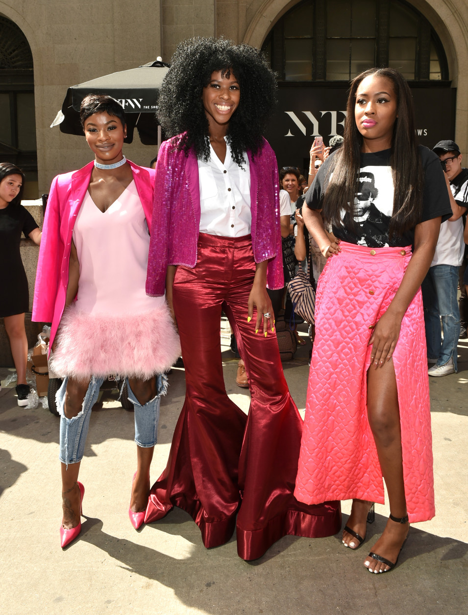 NEW YORK, NY - SEPTEMBER 12:  Fashion week goers arrive to the Jeremy Scott fashion show at September 2016 New York Fashion Week: The Shows at Skylight at Moynihan Station on September 12, 2016 in New York City.  (Photo by Mike Coppola/Getty Images)