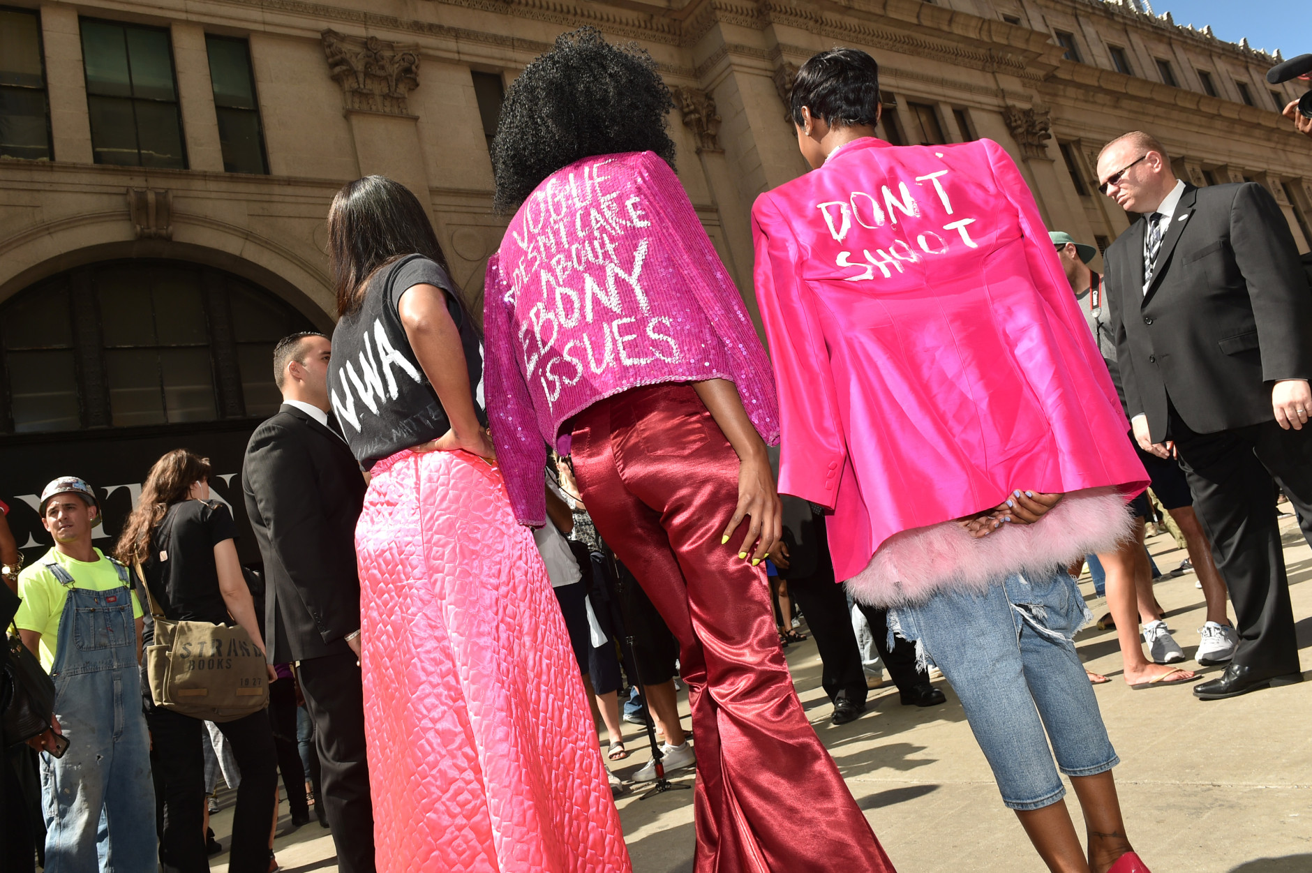 NEW YORK, NY - SEPTEMBER 12:  Fashion week goers arrive to the Jeremy Scott fashion show at September 2016 New York Fashion Week: The Shows at Skylight at Moynihan Station on September 12, 2016 in New York City.  (Photo by Mike Coppola/Getty Images)