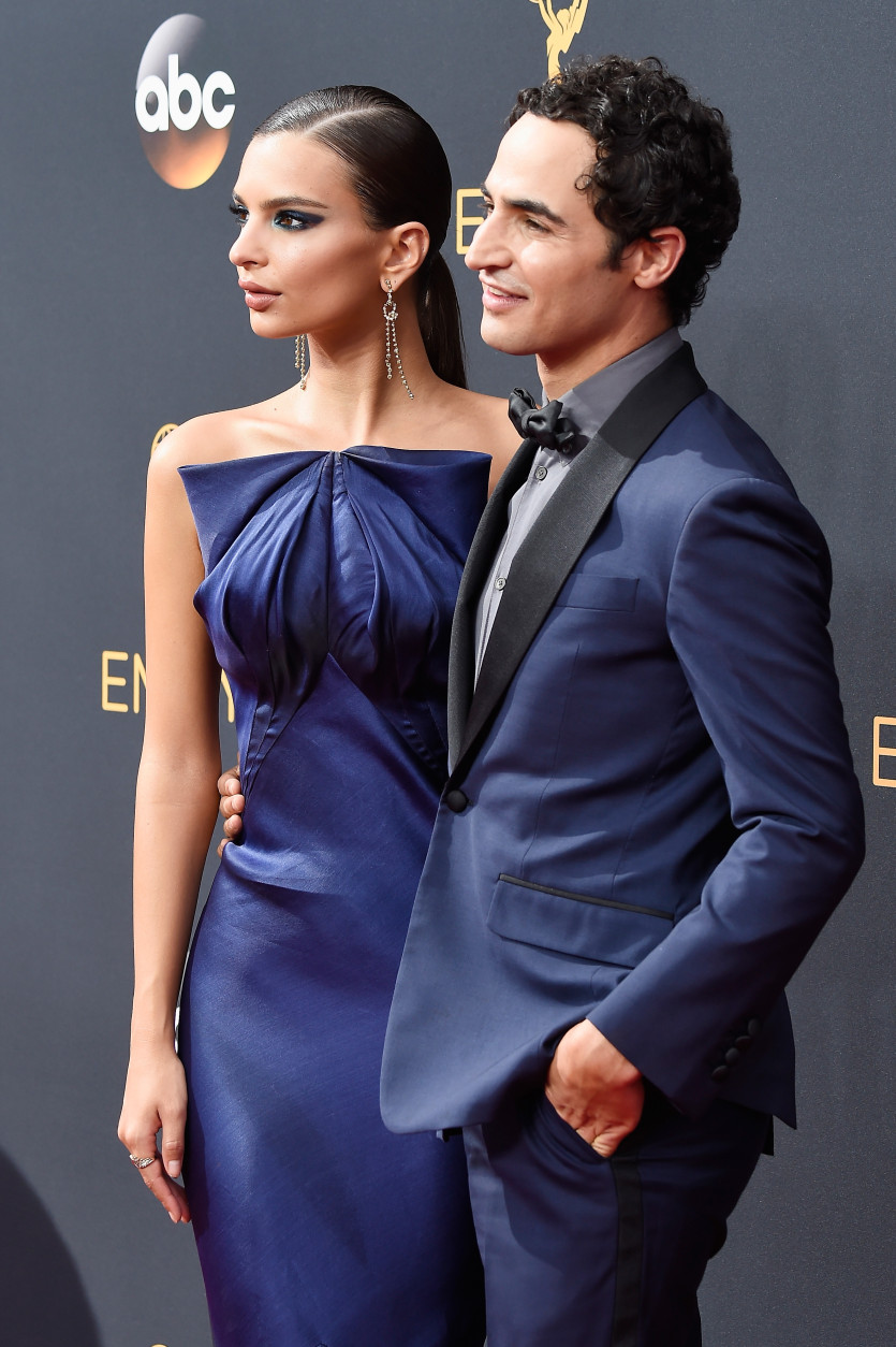 LOS ANGELES, CA - SEPTEMBER 18:  Actress Emily Ratajkowski and designer Zac Posen attend the 68th Annual Primetime Emmy Awards at Microsoft Theater on September 18, 2016 in Los Angeles, California.  (Photo by Frazer Harrison/Getty Images)
