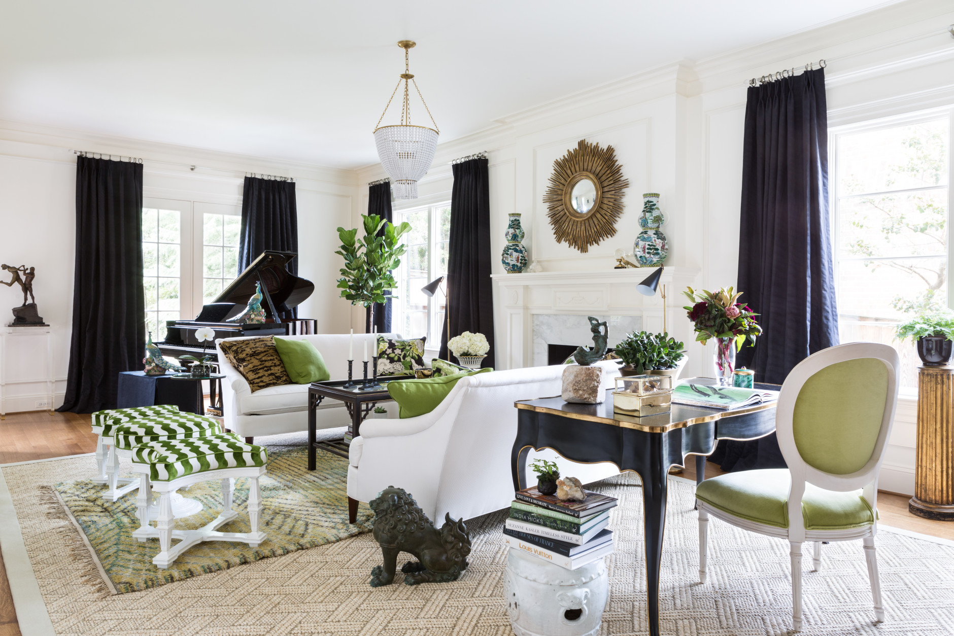 The living room at the 2016 DC Design House, designed by Pamela Harvey.  (Courtesy Angie Seckinger/DC Design House) 