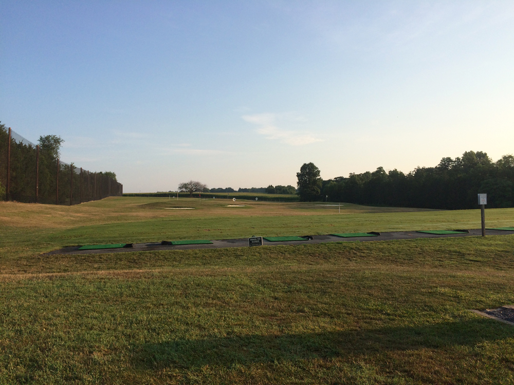 The grass driving range. There is also a turf range, as well as a two acre practice area. (WTOP/Noah Frank)