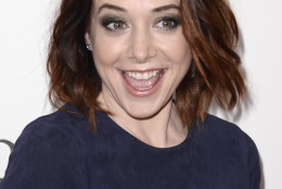 Alyson Hannigan arrives at the 19th annual "Taste For A Cure" at the Beverly Wilshire Hotel on Friday, April 25, 2014, in Beverly Hills, Calif. (Photo by Dan Steinberg/Invision/AP)