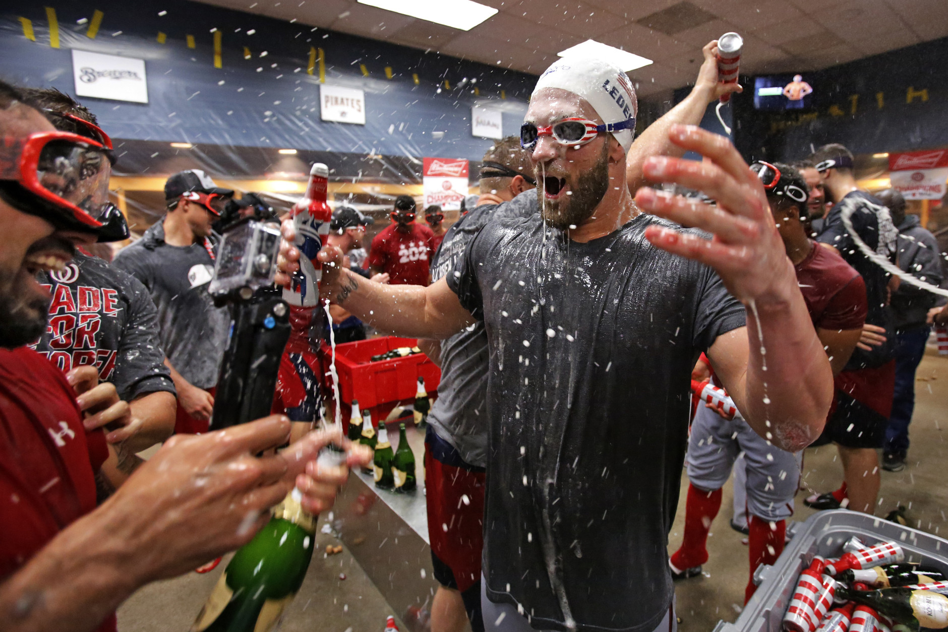 Bryce Harper becomes personal medal display for Katie Ledecky – East Bay  Times