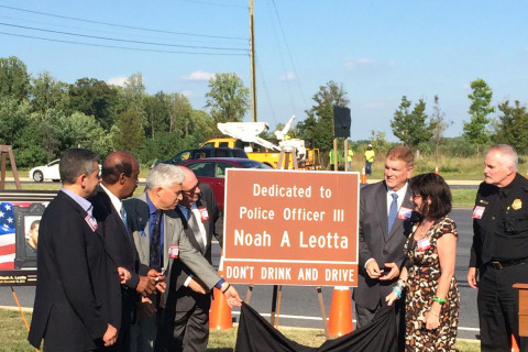 Md. road dedicated to police officer fatally struck in traffic stop