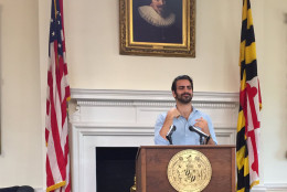 Frederick-raised Nyle DiMarco, who is deaf, has won two reality TV shows and earned an honor from the Maryland governor on Wednesday. DiMarco says this honor represents one step further in changing the lives of deaf people. (WTOP/Michelle Basch)