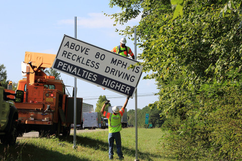 Signs to warn drivers of tough reckless driving penalties in Va.