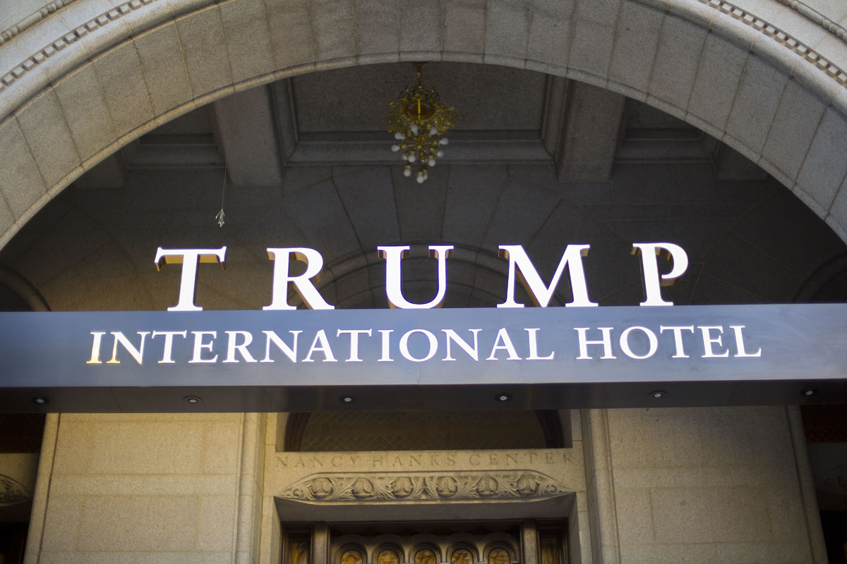 Exterior of the Trump International Hotel in downtown Washington, Monday, Sept. 12, 2016. The luxury hotel Donald Trump has built in an iconic downtown Washington building is set to open. The Trump International Hotel will begin serving guests Monday. There won't be any fanfare around the opening, which is known as a "soft opening." Grand-opening ceremonies are being planned for October. The Trump Organization won a 60-year lease from the federal government to transform the Old Post Office building on Pennsylvania Avenue into a hotel. (AP Photo/Pablo Martinez Monsivais)