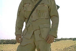 In 2002, Army First Lieutenant Jeff Kaylor was deployed to Kuwait, and then a few months later, to Baghdad. It was the beginning of Operation Iraqi Freedom. (Courtesy Roxanne Kaylor) 