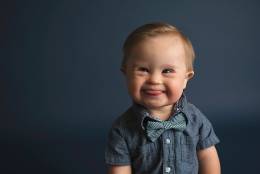 Asher, 15 months, is pictured here in a bow tie. (Courtesy Crystal Barbee Photography)