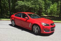The Chevrolet SS sedan, a fun to drive sedan, does a good job as a family car and doubles as a track car on the weekends. (WTOP/Mike Parris)