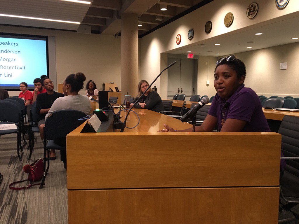 Lessie Henderson with Prince George's Advocates for Community Based Transit was among those who said Metro's regular hours are crucial. (WTOP/Max Smith)
