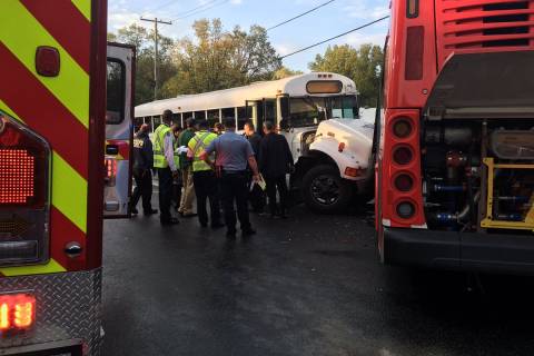 Buses crash in DC, send 43 students to hospital