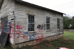 The Old Ashburn Schoolhouse in Loudoun County, Virginia was found vandalized. The Loudoun School for the Gifted was in the process of restoring the one-room schoolhouse, according to the school's principal and founder Deep Sran. (Photo Courtesy Deep Sran)