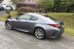 The Lexus RC 200t has a lot of curves and angles for a Lexus, so much so that it really stands out in a crowded parking lot. (WTOP/Mike Parris)