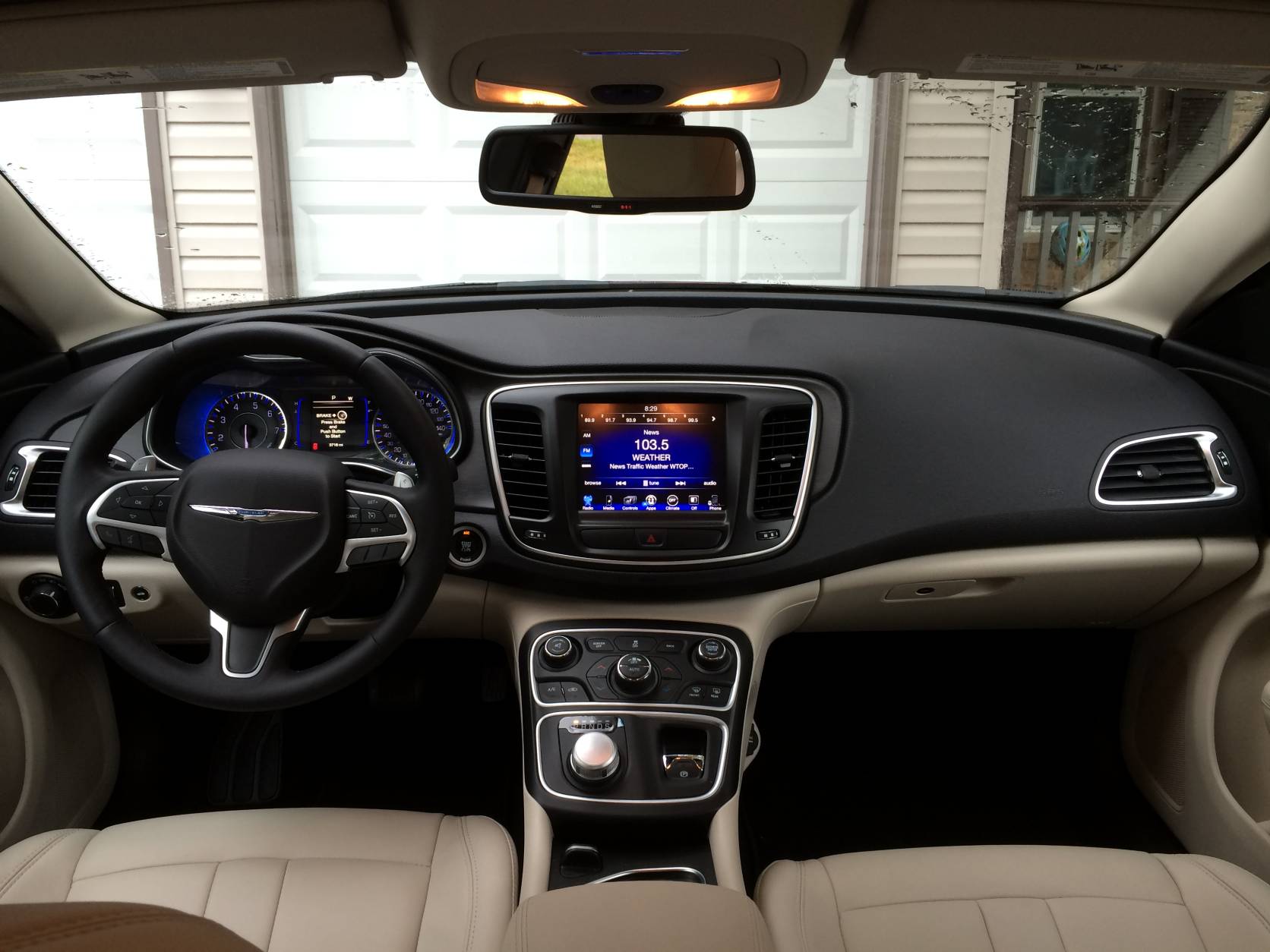 The package also includes a leather-wrapped and heated steering wheel and a remote start system. (WTOP/Mike Parris)