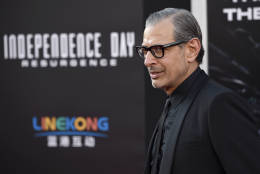 Jeff Goldblum arrives at the premiere of "Independence Day: Resurgence" at the TCL Chinese Theatre on Monday, June 20, 2016, in Los Angeles. (Photo by Chris Pizzello/Invision/AP)