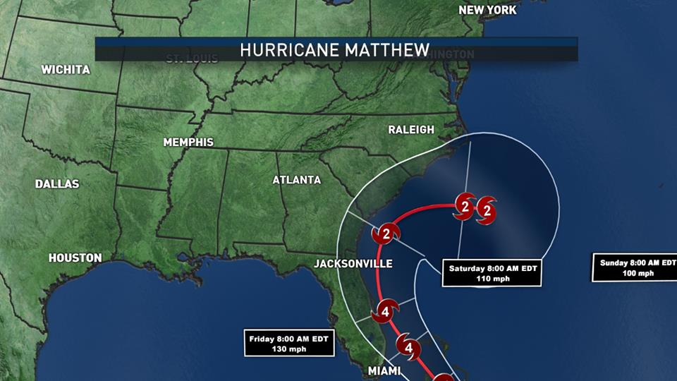 Latest models: Hurricane Matthew to stay south of DC area - WTOP News