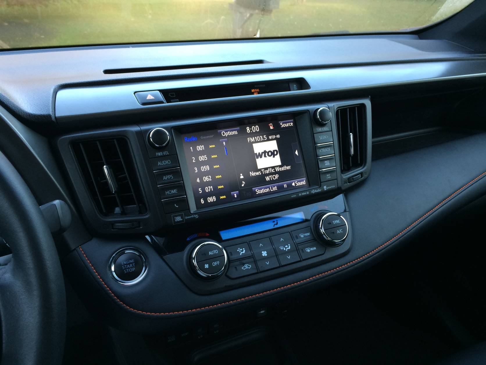 The NAV works well. There are touch-screen controls, and there is even a knob for the radio’s volume and tuning – what a novel concept. (WTOP/Mike Parris)