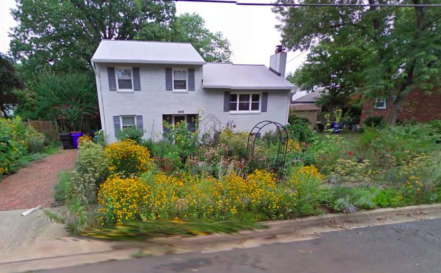 A Google Street view of the house from August 2009. (Google Street via ARLNow.com)