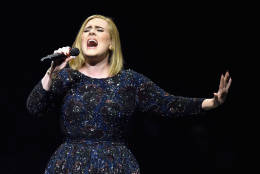 Singer Adele performs on stage during her North American tour at Staples Center on August 5, 2016 in Los Angeles, California.  (Photo by Kevin Winter/Getty Images for BT PR)
