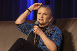 Carrie Fisher during Wizard World Chicago Comic-Con at the Donald E. Stephens Convention Center on Sunday, Aug. 21, 2016, in Chicago. (Photo by Barry Brecheisen/Invision/AP)