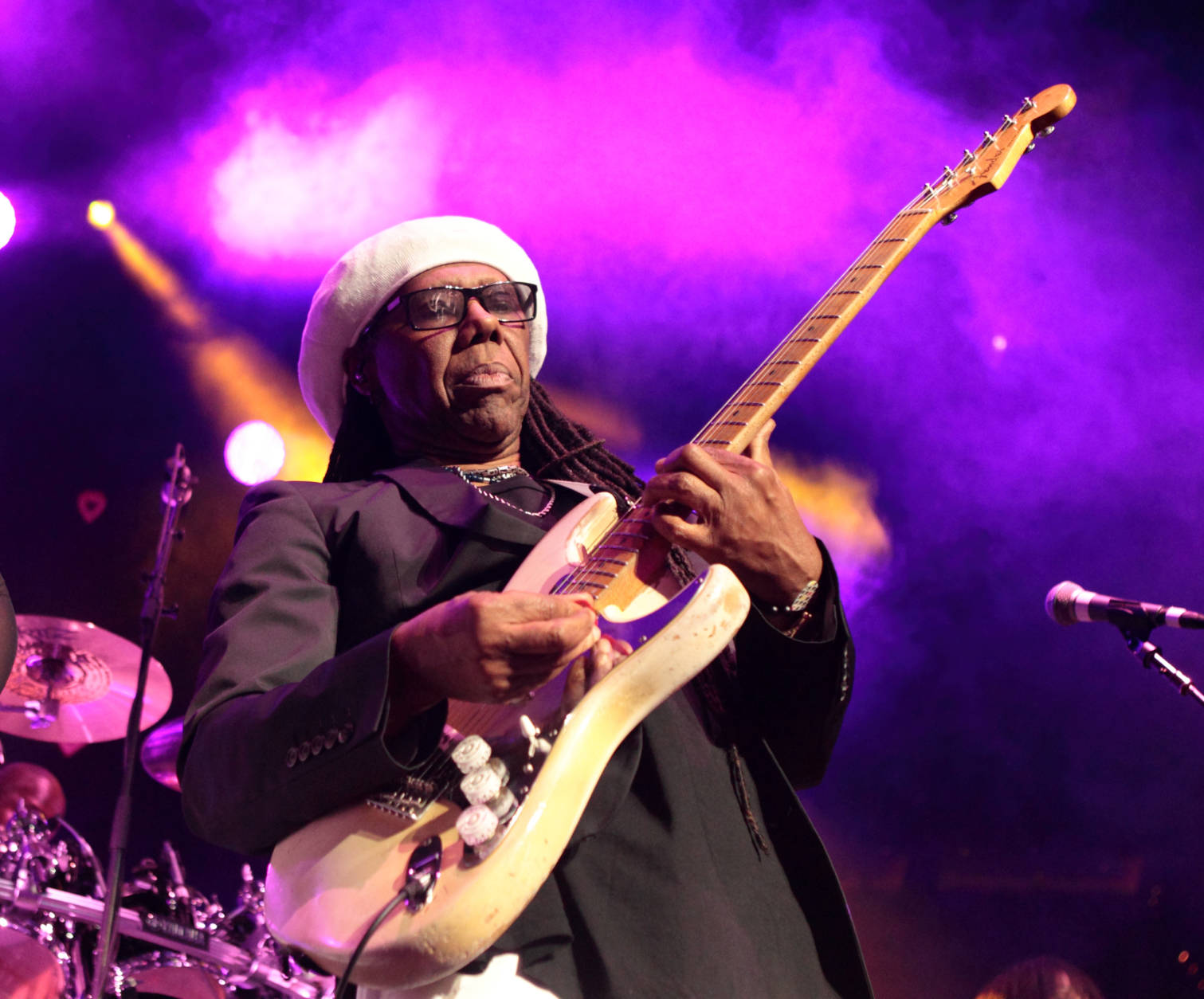 Nile Rodgers of the band Chic performs in concert as the opening act for Duran Duran during their Paper Gods Tour 2016 at the Verizon Center on Friday, April 8, 2016, in Washington D.C. (Photo by Owen Sweeney/Invision/AP)