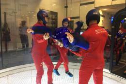 All Abilities Night at the iFly indoor skydiving facility in Ashburn brought together an unlikely mix of people. (WTOP/Noah Frank)