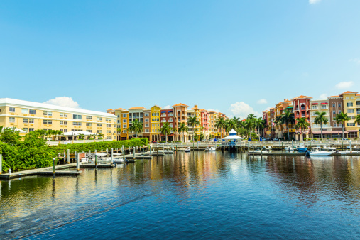 8. Naples, Florida
Colorful Spanish influenced buildings overlooking the water are some of the scenes in Naples, Florida. (Getty Images/iStockphoto/Meinzahn)