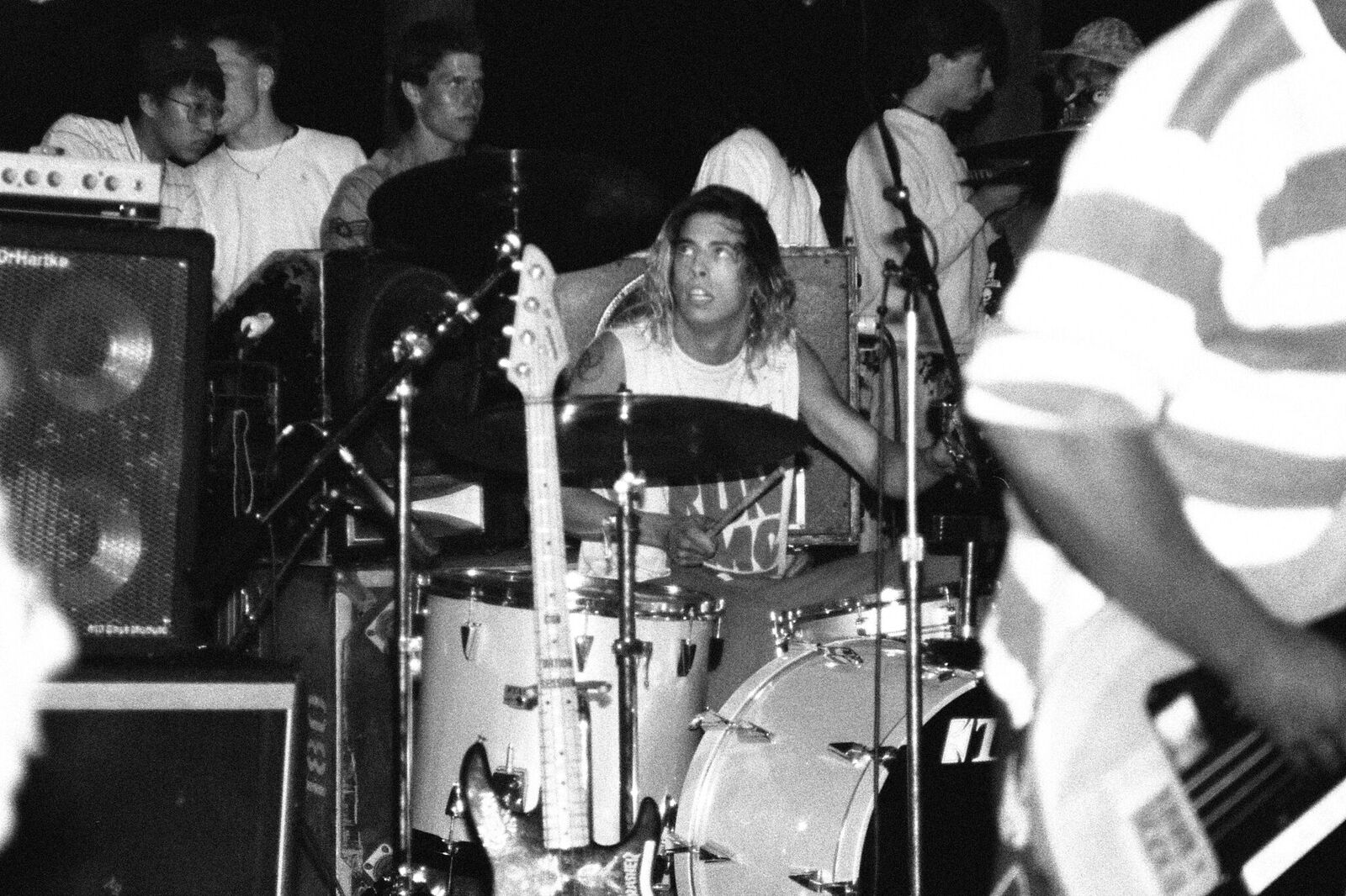 Bands, including D.C.'s Scream, featuring drummer Dave Grohl, performed concerts on the skate ramp at CCCC. (Courtesy Mike Maniglia)