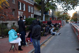 Potential buyers, brokers and line-standers waited in line overnight for a chance at one of 20 luxury condos in D.C.'s  West End neighborhood. (Courtesy Matt Hagan/Bulldog Public Relations)