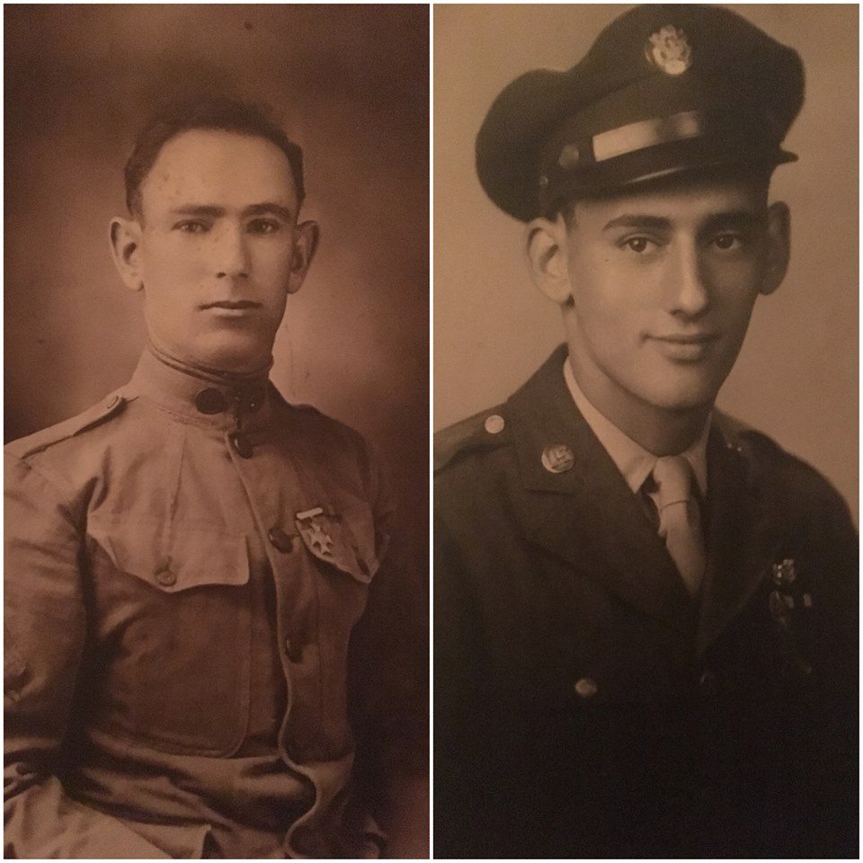 Photo of war veterans, Abe Allex and David M. Allex
