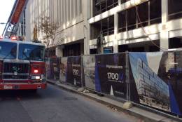 A fire at 17th and M streets Northwest snarled traffic in the area Tuesday. (Courtesy DC Fire and EMS)