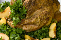 This Oct. 24, 2011 photo shows fennel rubbed turkey in Concord, N.H. The peppery-licorice flavor of fennel is perfect for complementing the many rich and savory flavors of the Thanksgiving table.    (AP Photo/Matthew Mead)