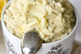 This Oct. 24, 2011 photo shows braised fennel mashed potatoes in Concord, N.H.  Braising fresh fennel and onions in chicken broth is an excellent way of taming these otherwise assertive vegetables.   (AP Photo/Matthew Mead)